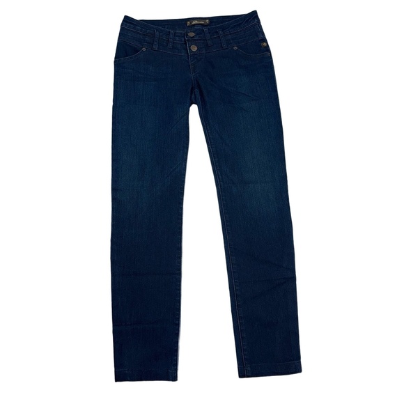 Serfontaine Denim - Serfontaine Womens Jeans 27 Dark Blue Double Button Skinny Denim California Made